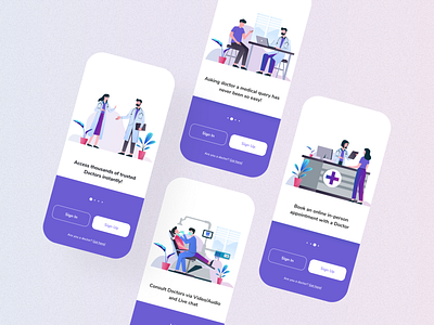 Onboarding - Dental Book for Dentalhub app booking dental dental clinic design illustration mobile onboarding dental onboarding ui ui ux