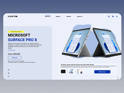 Microsoft Surface Pro ( Landing Page ) figma graphic design landing page microsoft photoshop ui ui design ux ux design web design