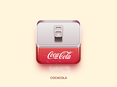 A cocacola icon practice cocacola icon realistic red