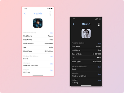 Settings Page (Health App) appdesign dailyui figma healthapp iosapp iosappdesign prototyping settings settingspage ui uiux ux wireframing xd