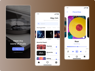 Music App (Light Mode) appdesign dailyui figma homepage iosaapdesign iosapp musicapp musicplayer onboardingpage prototyping songpage ui uiux ux wireframing xd