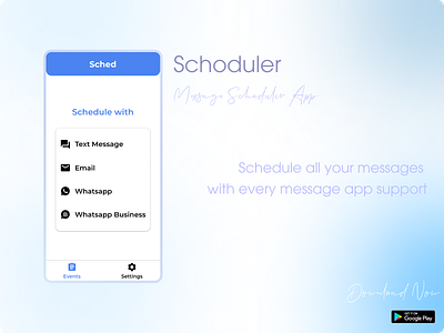 Schoduler app (Feature list) androidapp appdesign dailyui figma homepage iosapp iosappdesign messagescheduler prototyping schedulerapp ui uiux ux wireframing xd