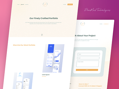 DeadMad Technologies - Website aboutus androidapp appdesign company companyweb contactus figma homepage homescreen iosappdesign portfolio prototyping services ui uiux ux web website wireframing xd