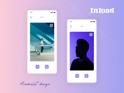 Inload - Instagram downloader aboutus androidapp app appdesign design figma homepage homescreen iosappdesign logo portfolio prototyping service ui uiux ux web website wireframing xd