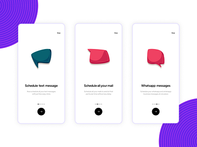 Schoduler - Message scheduler app androidapp animation appdesign bestui figma iosapp iosappdesign landing page message messenger app prototyping schedule shopping ui uiux ux webdesign website wireframing xd