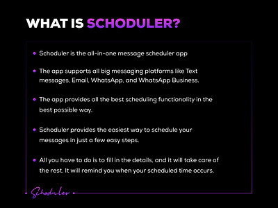 Schoduler app - Case study