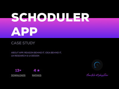 Schoduler app - Case study