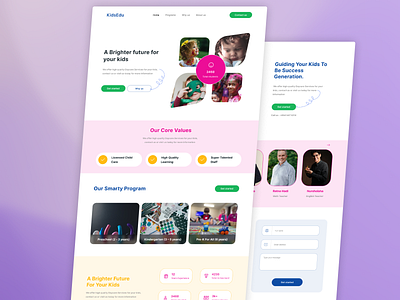 KidsEdu - Kids school website androidapp appdesign bestui figma iosapp iosappdesign kids landingpage message messanger app prototyping schedule school ui uiux ux webdesign website wireframing xd