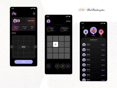 2048 - Block breaker game app UI