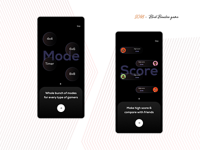 2048 - Block breaker game app UI 3d androidapp appdesign figma game gameplay iosapp iosappdesign landing page message messanger app prototyping schedule ui uiux ux webdesign website wireframing xd