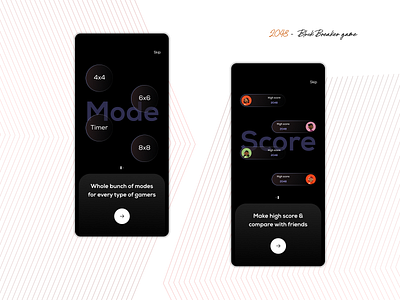 2048 - Block breaker game app UI