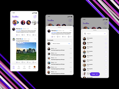 Socialline - Social media app UI