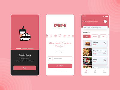 Burger - Food delivery app UI