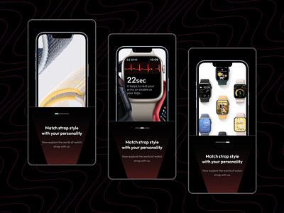 Watch strap app - On-boarding UI