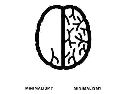 Minimalism brain loud minimalism out poster think