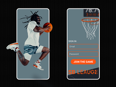 Streetball Leauge app basketball design figma mobile