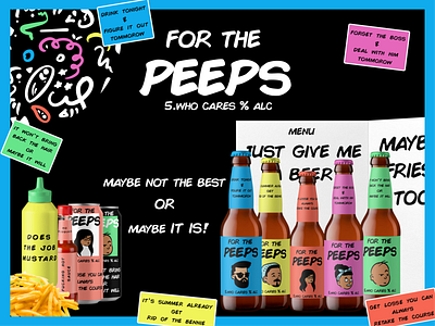 For The Peeps-beer company alcohol beer colors company figma for the peeps fun jokes open peeps pablo stanley poster