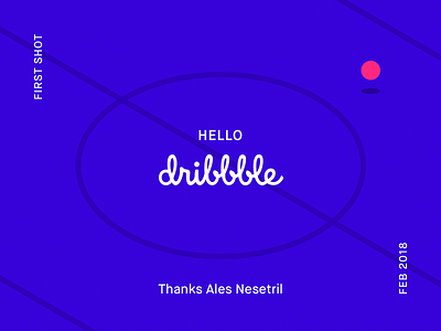 First Shot debut dribbble first shot hello illustration invite sports