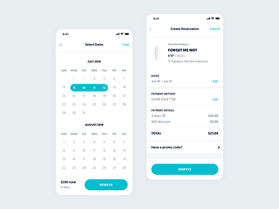 Awayco – Reservation Flow (Mobile)