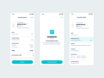 Awayco – Reservation Flow (Mobile)