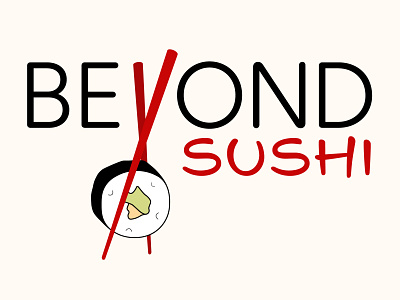 beyond sushi logo branding design illustration logo minimal xd design