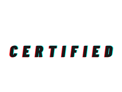 Certified design minimal typography