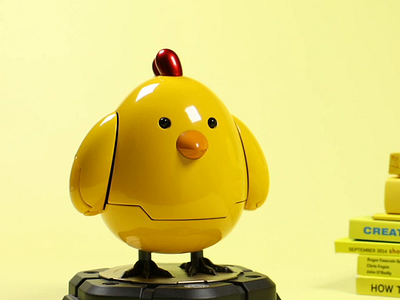 Robot Chicken animation chicken entertainment guns handmade incamera robot stopmotion yellow