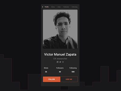 Maratón UI #11-User profile challenge design illustration ui ux