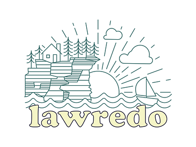 Lawredo airbnb branding design illustration logo typography up north ux vector wisconsin