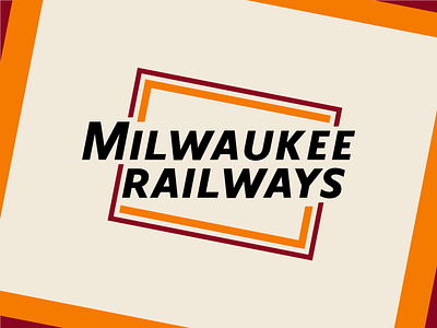 Milwaukee Railways burgundy iconic logo milwaukee orange railroad railway rebrand train transit travel