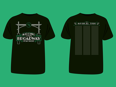 Marching Band Shirt (Mockup Tee) broadway marching band neon sign shirt trojans wauwatosa west