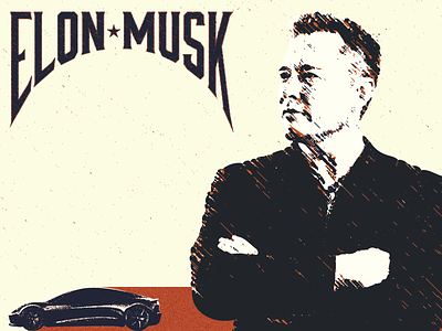 Inspirational Figures Poster - Elon Musk elon musk inspriational figures poster tesla