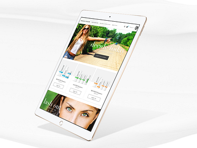 Tablet Homepage Exploration ecommerce homepage mobile responsive tablet ui