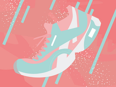 Sneakers, pink design illustration sneakers витрина распродажа