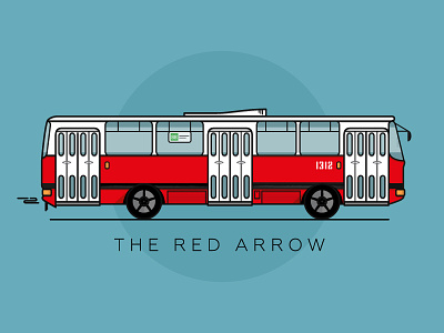 The Red Arrow 88 automobile bus car communist driving icon mladost socialist sofia transport