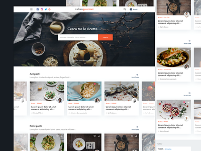 Recipes Layout design food recipe webdesign