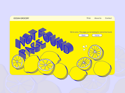 Lemons 404 Error Page 404page dailyui dailyui008 design graphic design illustration ui userinterface ux