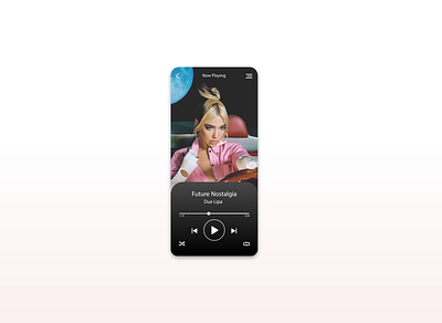 Music Player #dailyui app dailyui dailyui009 design dualipa graphic design music phone ui userinterface