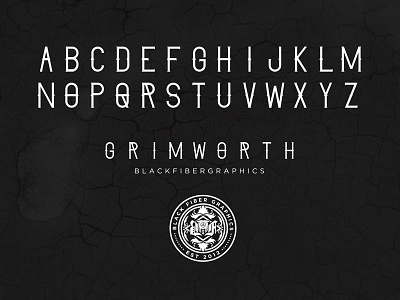 Grimworth Typeface blackfibergraphics bold design font tattoo type typography