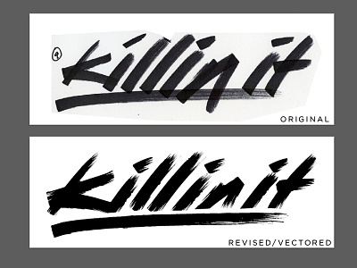 Killin It art design illustration it killin marker tattoo typography