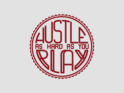 Hustle/Play graphic hustle illustrator modern play stamp tattoo