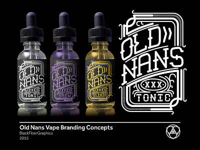 Old Nan Branding Concepts branding illustrator logo oldstyle smoke typography vape vapor