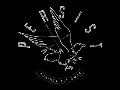 Persist apparel arrow blackfibergraphics eagle illustration minimalistic persist struggle vintage worn