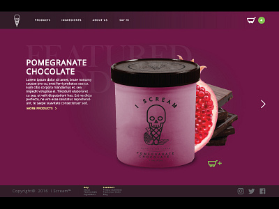 I Scream Web Branding Concept branding design food fruit ice cream ui web