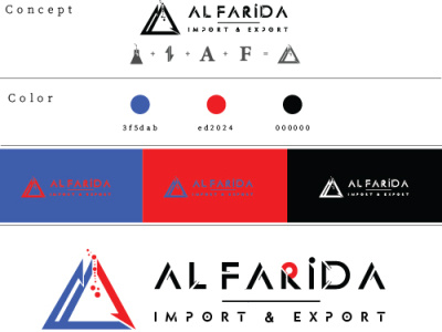 Al Farida Logo ( Import & Export Company ) adobe adobe illustrator adobe photoshop advertising black and white company creative design designer designs dribbble export graphic design graphicdesign illustration import logo