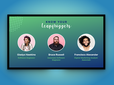 Know Your Leapfroggers - TV App app design internal project tv tv app ui ux