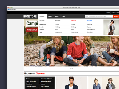 Bonstore - An Online Retail Store design ecommerce responsive shopping store ui ux web design