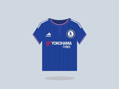Chelsea Football Club Home Kit 2015-16 chelsea chelseafc football illustration jersey kit soccer tshirt vector