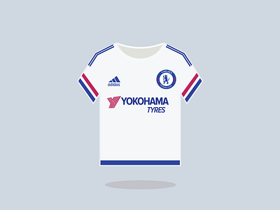 Chelsea Football Club Away Kit 2015-16 chelsea chelseafc football icon jersey kit llustration soccer tshirt vector