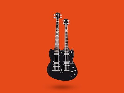 Agile Valkyrie Double Neck Guitar - Illustration